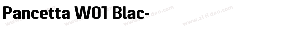 Pancetta W01 Blac字体转换